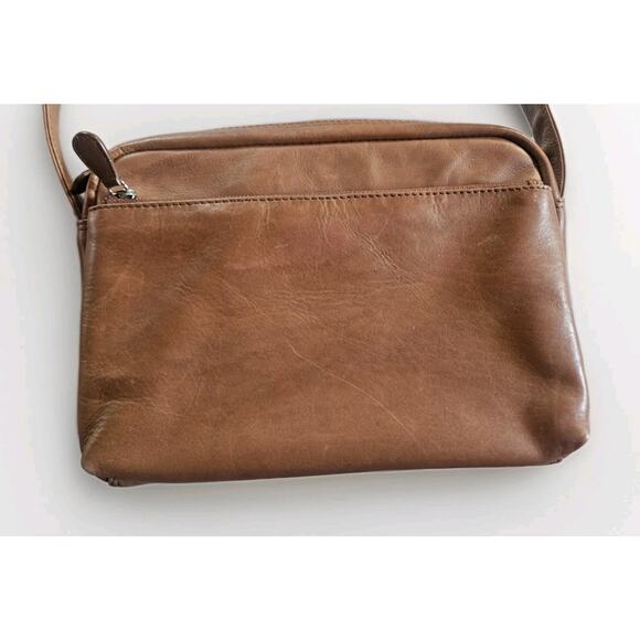 Ili Purse Genuine Leather Crossbody Purse Shoulder Bag Camel Brown - Picture 7 of 7